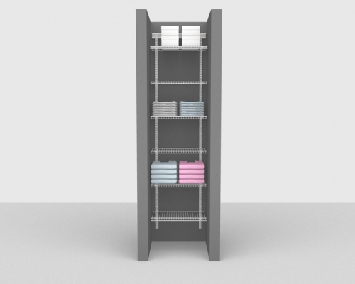 Adjustable Bathroom Package 3 - ShelfTrack with Linen shelving up to 0,61m/ 2' wide