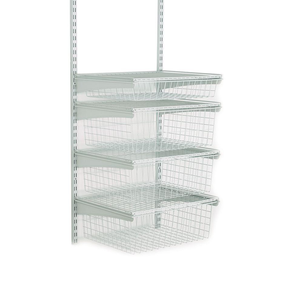 ClosetMaid 40-in White ShelfTrack Hang Track in the Wire Closet Hardware  department at